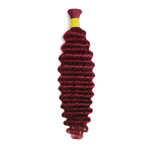 Burgundy Boho Deep Wave Braids