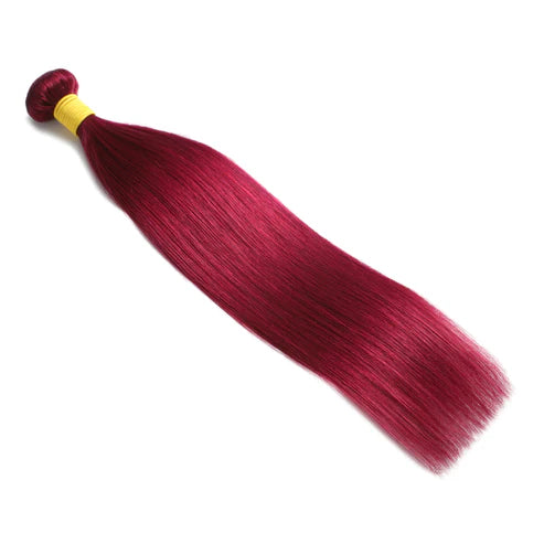 Burgundy Color Straight Bundle