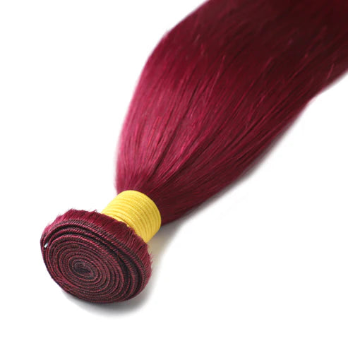 Burgundy Color Straight Bundle