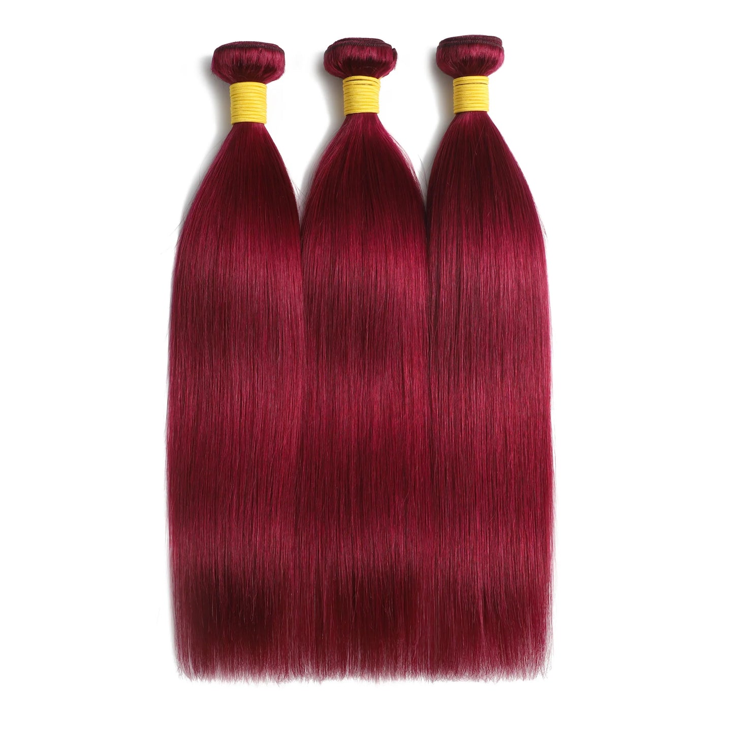Burgundy Color Straight Bundle