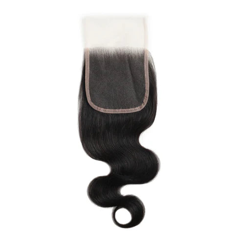 4x4 Transparent Lace Body Wavy Closure