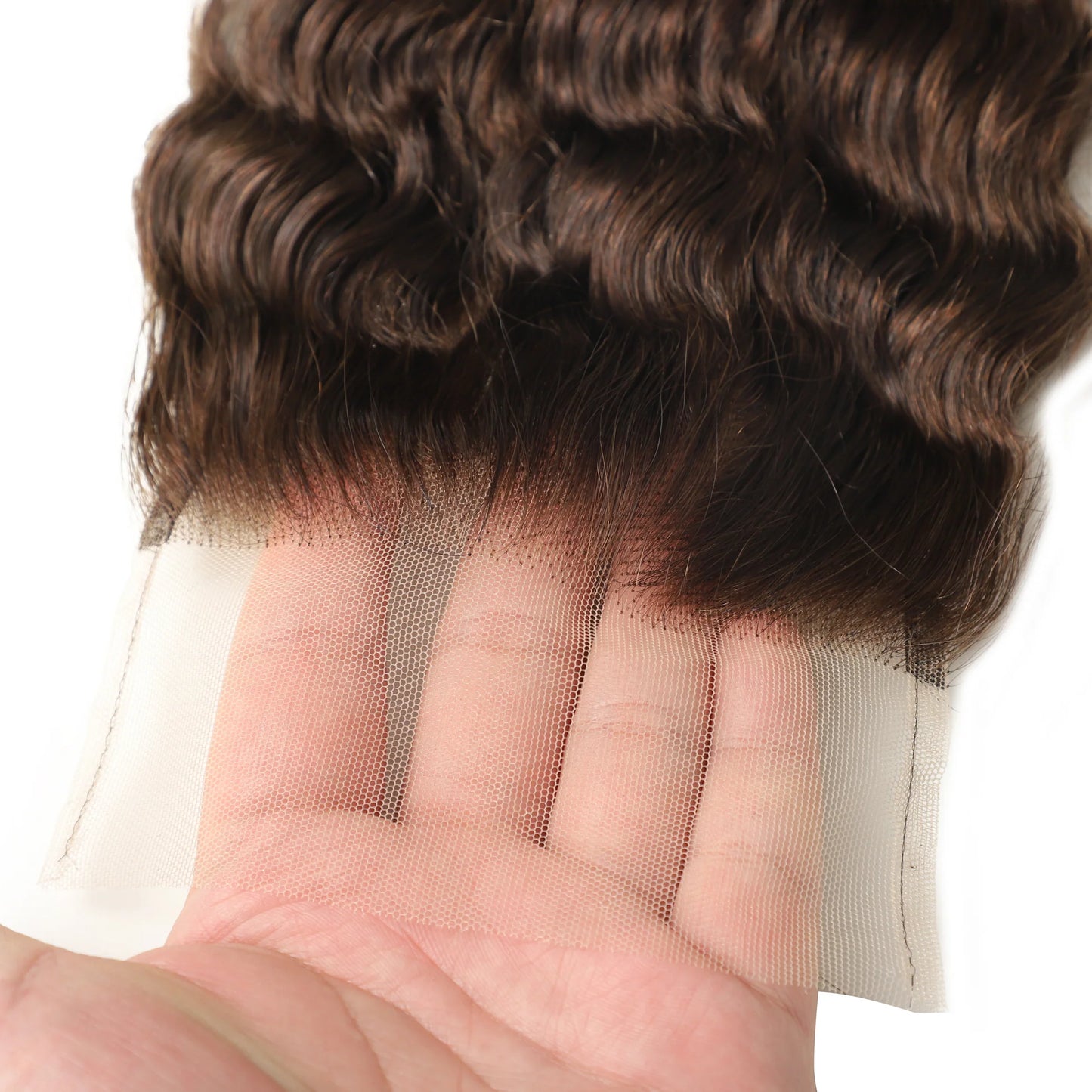 #2 Color 5x5 Transparent Lace Deep Wave Closure