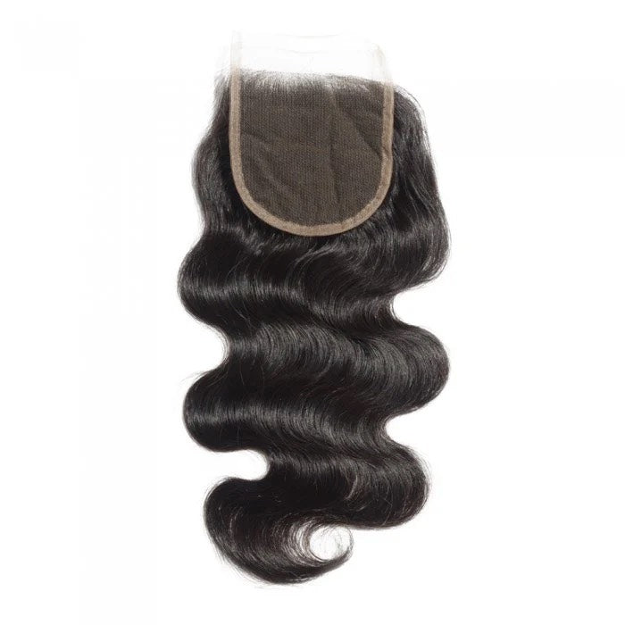 4x4 Transparent Lace Body Wavy Closure