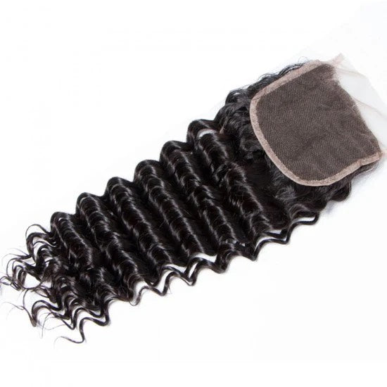 4x4 Transparent Lace Body Wavy Closure