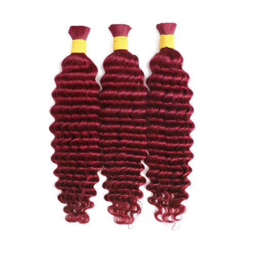 Burgundy Boho Deep Wave Braids