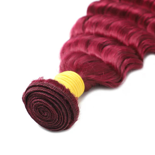 Burgendy Color Deep Wave Bundle