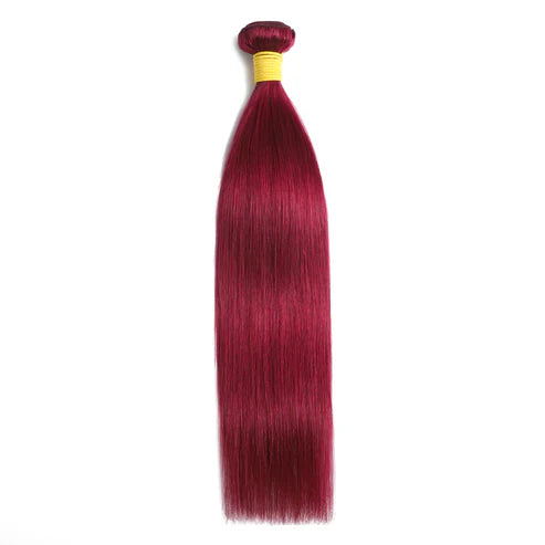 Burgundy Color Straight Bundle