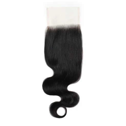 4x4 Transparent Lace Body Wavy Closure