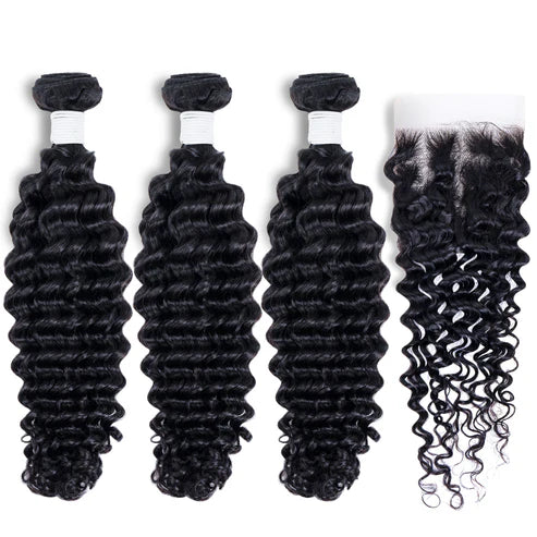 Raw Body Wave 3 Bundles With Closure