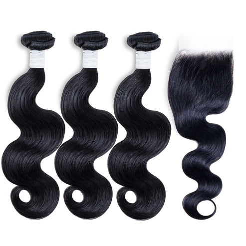 Raw Body Wave 3 Bundles With Closure